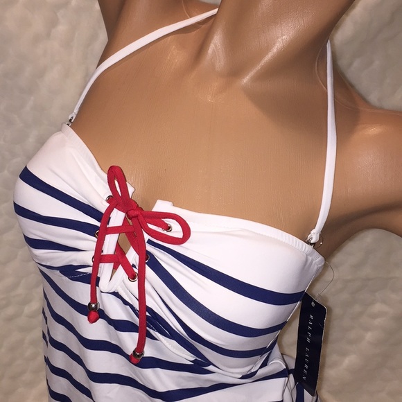 NEW Ralph Lauren Striped Tankini Panty Swimsuit - Picture 5 of 8